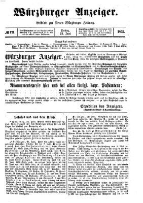Würzburger Anzeiger (Neue Würzburger Zeitung) Freitag 22. Juni 1855