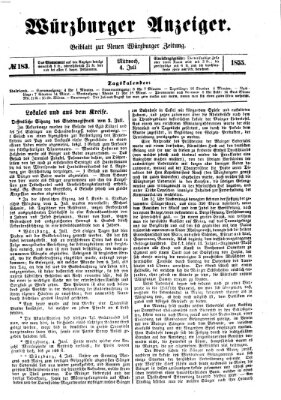 Würzburger Anzeiger (Neue Würzburger Zeitung) Mittwoch 4. Juli 1855