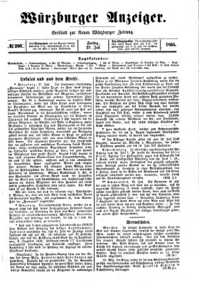 Würzburger Anzeiger (Neue Würzburger Zeitung) Freitag 27. Juli 1855