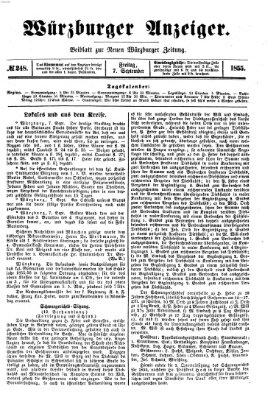 Würzburger Anzeiger (Neue Würzburger Zeitung) Freitag 7. September 1855