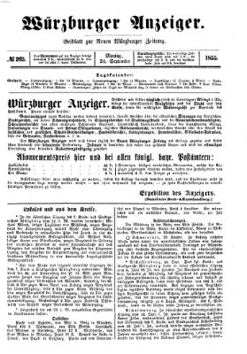 Würzburger Anzeiger (Neue Würzburger Zeitung) Montag 24. September 1855