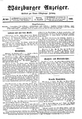Würzburger Anzeiger (Neue Würzburger Zeitung) Sonntag 9. Dezember 1855
