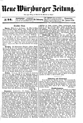 Neue Würzburger Zeitung Donnerstag 24. Januar 1856