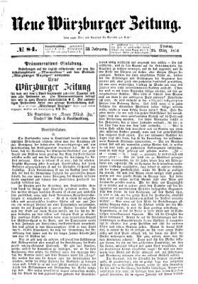 Neue Würzburger Zeitung Dienstag 25. März 1856