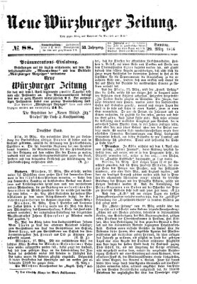 Neue Würzburger Zeitung Samstag 29. März 1856
