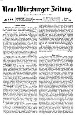 Neue Würzburger Zeitung Freitag 4. Juli 1856