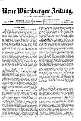 Neue Würzburger Zeitung Dienstag 12. August 1856