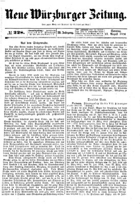 Neue Würzburger Zeitung Sonntag 17. August 1856