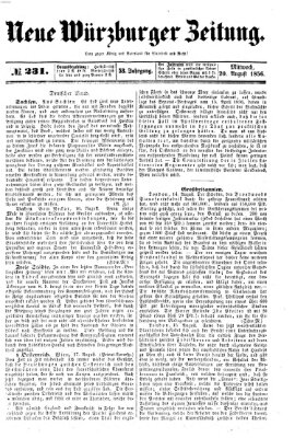 Neue Würzburger Zeitung Mittwoch 20. August 1856
