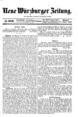 Neue Würzburger Zeitung Mittwoch 17. September 1856