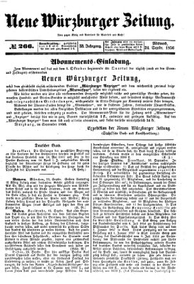 Neue Würzburger Zeitung Mittwoch 24. September 1856