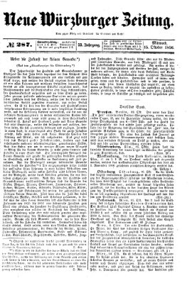 Neue Würzburger Zeitung Mittwoch 15. Oktober 1856