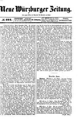 Neue Würzburger Zeitung Dienstag 18. November 1856