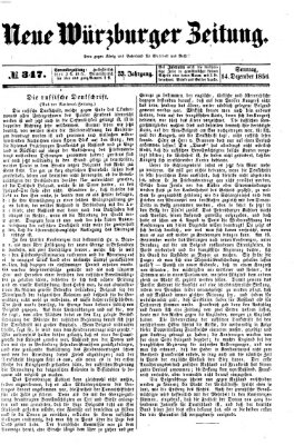 Neue Würzburger Zeitung Sonntag 14. Dezember 1856