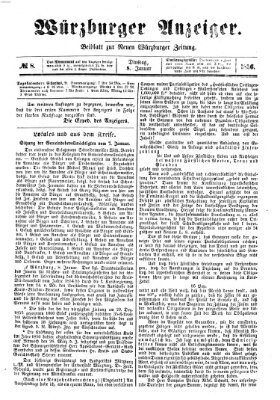 Würzburger Anzeiger (Neue Würzburger Zeitung) Dienstag 8. Januar 1856