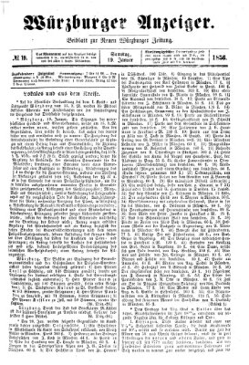 Würzburger Anzeiger (Neue Würzburger Zeitung) Samstag 19. Januar 1856