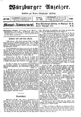 Würzburger Anzeiger (Neue Würzburger Zeitung) Samstag 31. Mai 1856