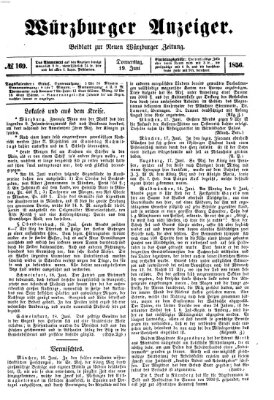 Würzburger Anzeiger (Neue Würzburger Zeitung) Donnerstag 19. Juni 1856