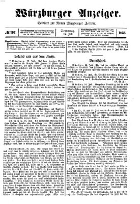 Würzburger Anzeiger (Neue Würzburger Zeitung) Donnerstag 17. Juli 1856