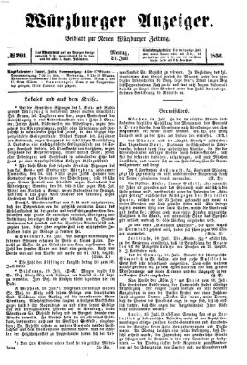 Würzburger Anzeiger (Neue Würzburger Zeitung) Montag 21. Juli 1856