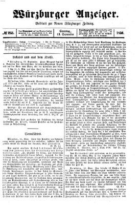 Würzburger Anzeiger (Neue Würzburger Zeitung) Samstag 13. September 1856