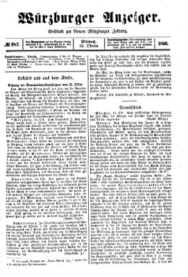 Würzburger Anzeiger (Neue Würzburger Zeitung) Mittwoch 15. Oktober 1856