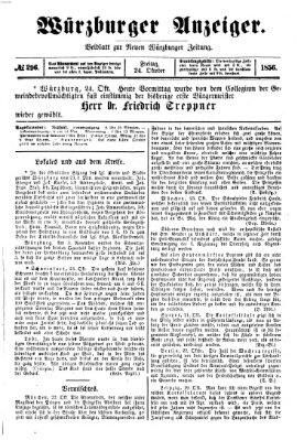 Würzburger Anzeiger (Neue Würzburger Zeitung) Freitag 24. Oktober 1856