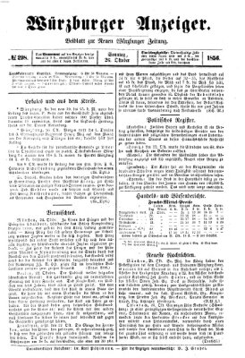 Würzburger Anzeiger (Neue Würzburger Zeitung) Sonntag 26. Oktober 1856