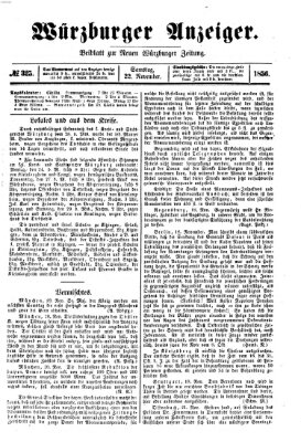 Würzburger Anzeiger (Neue Würzburger Zeitung) Samstag 22. November 1856