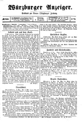 Würzburger Anzeiger (Neue Würzburger Zeitung) Sonntag 7. Dezember 1856