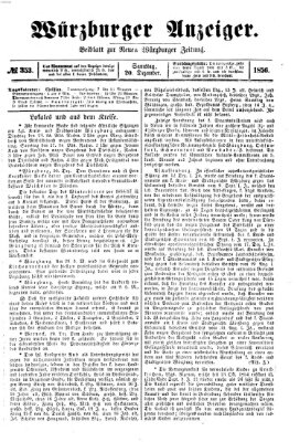Würzburger Anzeiger (Neue Würzburger Zeitung) Samstag 20. Dezember 1856