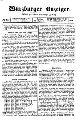 Würzburger Anzeiger (Neue Würzburger Zeitung) Montag 22. Dezember 1856