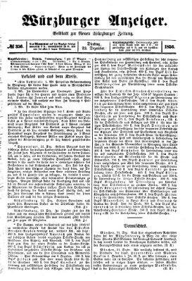 Würzburger Anzeiger (Neue Würzburger Zeitung) Dienstag 23. Dezember 1856