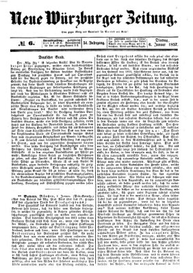 Neue Würzburger Zeitung Dienstag 6. Januar 1857