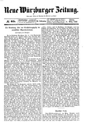 Neue Würzburger Zeitung Freitag 6. März 1857