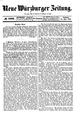 Neue Würzburger Zeitung Samstag 13. Juni 1857