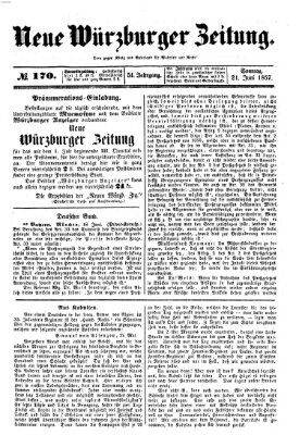 Neue Würzburger Zeitung Sonntag 21. Juni 1857