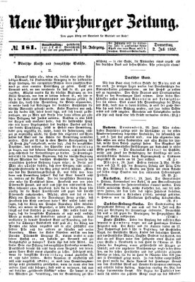 Neue Würzburger Zeitung Donnerstag 2. Juli 1857