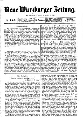Neue Würzburger Zeitung Samstag 4. Juli 1857
