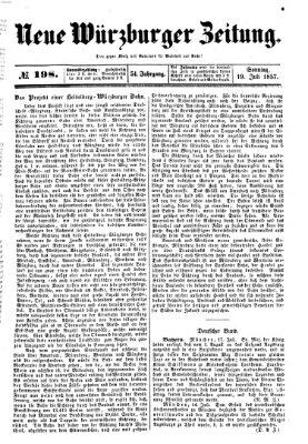 Neue Würzburger Zeitung Sonntag 19. Juli 1857