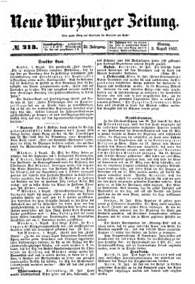 Neue Würzburger Zeitung Montag 3. August 1857