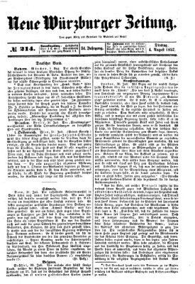 Neue Würzburger Zeitung Dienstag 4. August 1857