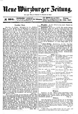 Neue Würzburger Zeitung Dienstag 20. Oktober 1857