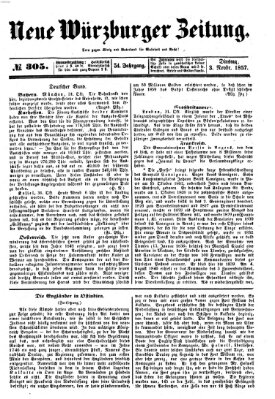 Neue Würzburger Zeitung Dienstag 3. November 1857