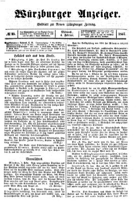 Würzburger Anzeiger (Neue Würzburger Zeitung) Mittwoch 4. Februar 1857