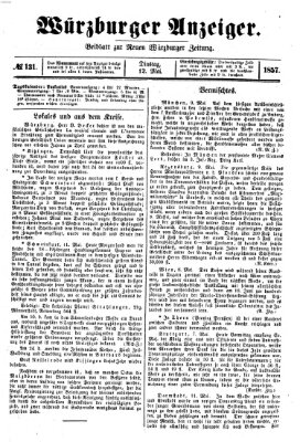 Würzburger Anzeiger (Neue Würzburger Zeitung) Dienstag 12. Mai 1857