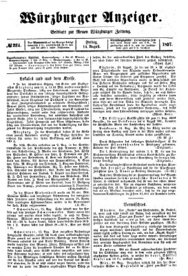 Würzburger Anzeiger (Neue Würzburger Zeitung) Freitag 14. August 1857