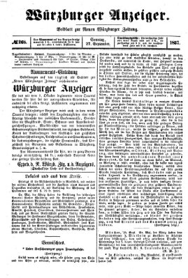Würzburger Anzeiger (Neue Würzburger Zeitung) Sonntag 27. September 1857