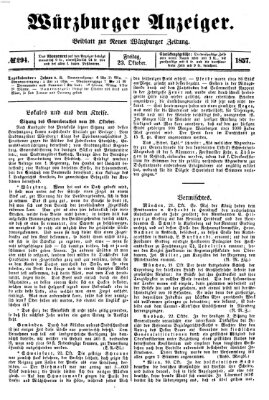 Würzburger Anzeiger (Neue Würzburger Zeitung) Freitag 23. Oktober 1857
