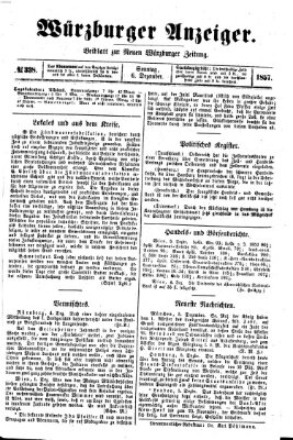 Würzburger Anzeiger (Neue Würzburger Zeitung) Sonntag 6. Dezember 1857